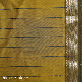 Pure Handloom Zari Stripes Katan Silk Chanderi Saree 13