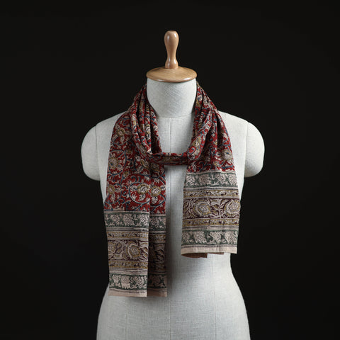 Pedana Block Print Natural Dyed Cotton Kalamkari Stole 38