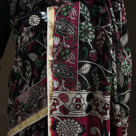 Kalamkari Printed Kota Doria Cotton Saree 16