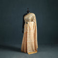 Floral Hand Block Print Mulberry Silk Sanganeri Saree 06