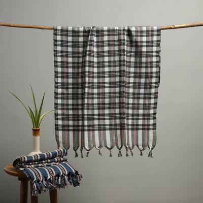 Handloom Fine Cotton Checks Bath Towel  97