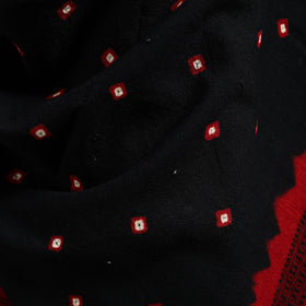 Kutch Handwoven Bandhani Mirror Work Merino Wool Shawl 20