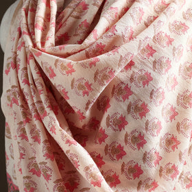 Floral Sanganeri Print Pure Merino Wool Handwoven Shawl 20