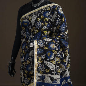 Kalamkari Printed Kota Doria Cotton Saree 17