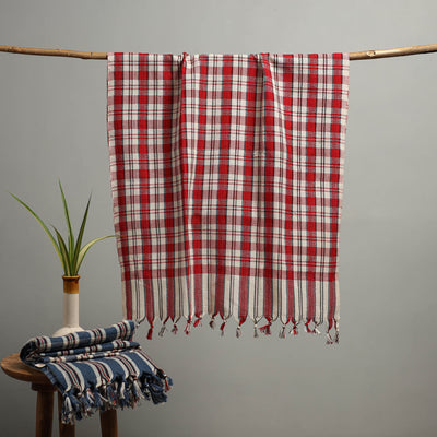 Handloom Fine Cotton Checks Bath Towel  98