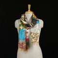 Bengal Kantha Handwork Patchwork Reversible Silk Stole 311