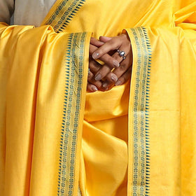 Yellow - vidarbha tussar cotton handloom dobby border