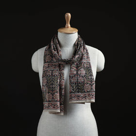Pedana Block Print Natural Dyed Cotton Kalamkari Stole 45