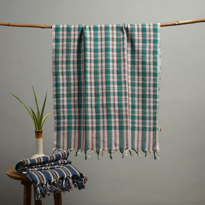 Handloom Fine Cotton Checks Bath Towel  99