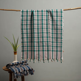 Handloom Fine Cotton Checks Bath Towel  99