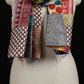 Bengal Kantha Handwork Patchwork Reversible Silk Stole 314