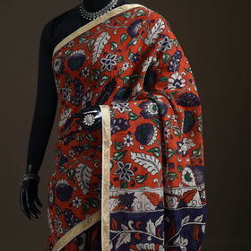 Kalamkari Printed Kota Doria Cotton Saree 18