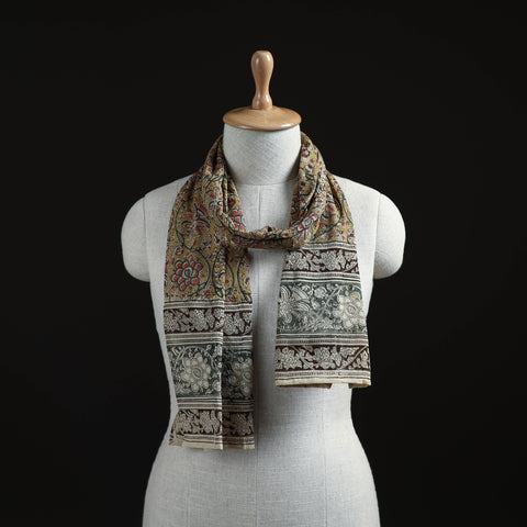 Pedana Block Print Natural Dyed Cotton Kalamkari Stole 47