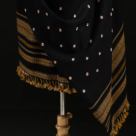 Kutch Handwoven Bandhani Merino Wool Shawl 37