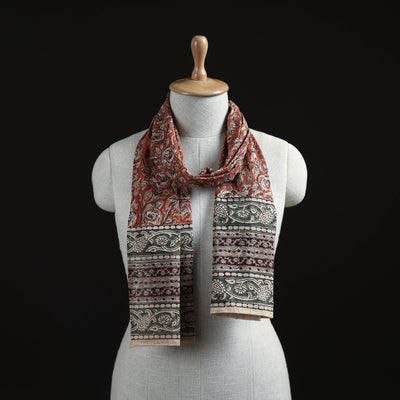 Pedana Block Print Natural Dyed Cotton Kalamkari Stole 48