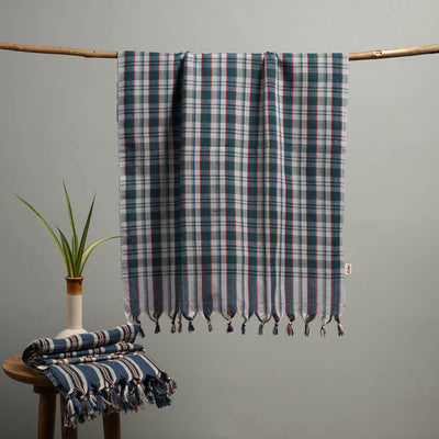 Handloom Fine Cotton Checks Bath Towel  100
