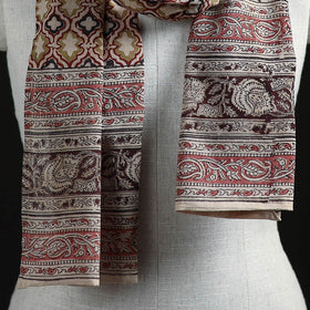 Pedana Block Print Natural Dyed Cotton Kalamkari Stole 49