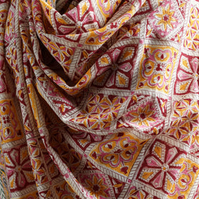 Floral Sanganeri Print Pure Merino Wool Handwoven Shawl 22