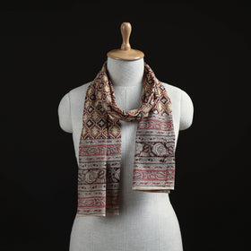 Pedana Block Print Natural Dyed Cotton Kalamkari Stole 49