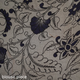 Kalamkari Printed Kota Doria Cotton Saree 18