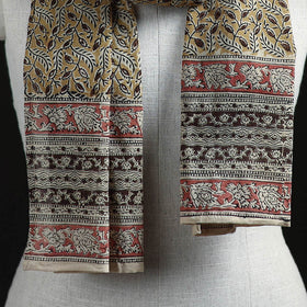 Pedana Block Print Natural Dyed Cotton Kalamkari Stole 50