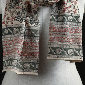Pedana Block Print Natural Dyed Cotton Kalamkari Stole 51