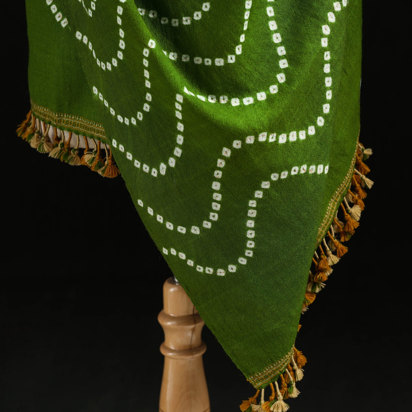 Kutch Handwoven Bandhani Merino Wool Shawl 42