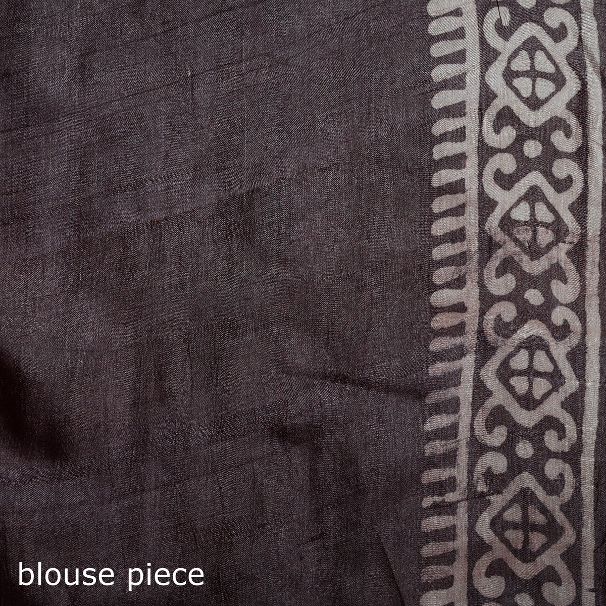 Pure Handloom Tussar Silk Saree in Bengal Hand Block Prints 07