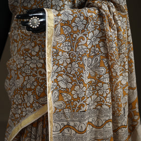 Kalamkari Printed Kota Doria Cotton Saree 19