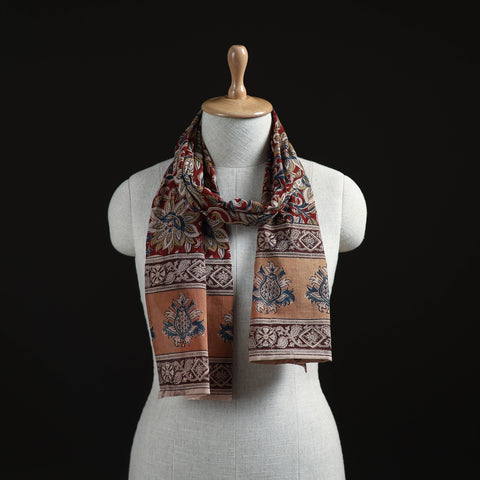 Pedana Block Print Natural Dyed Cotton Kalamkari Stole 52