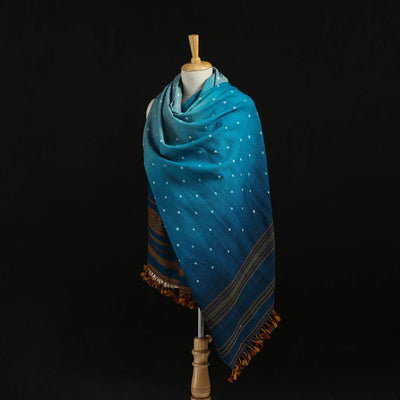 Kutch Handwoven Bandhani Merino Wool Shawl 43