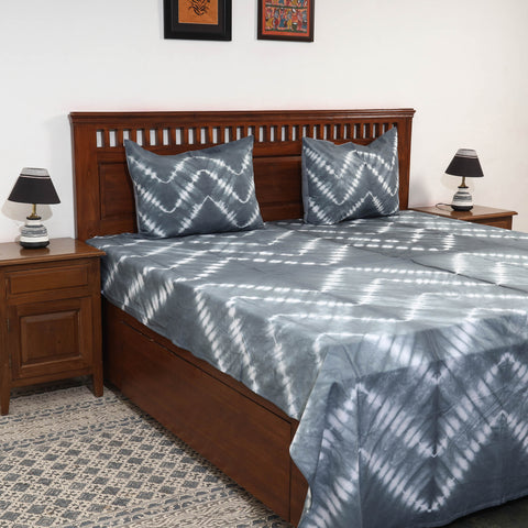 shibori double bed cover set