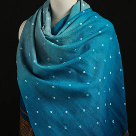 Kutch Handwoven Bandhani Merino Wool Shawl 43