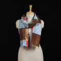Bengal Kantha Handwork Patchwork Reversible Silk Stole 323