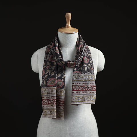 Pedana Block Print Natural Dyed Cotton Kalamkari Stole 55