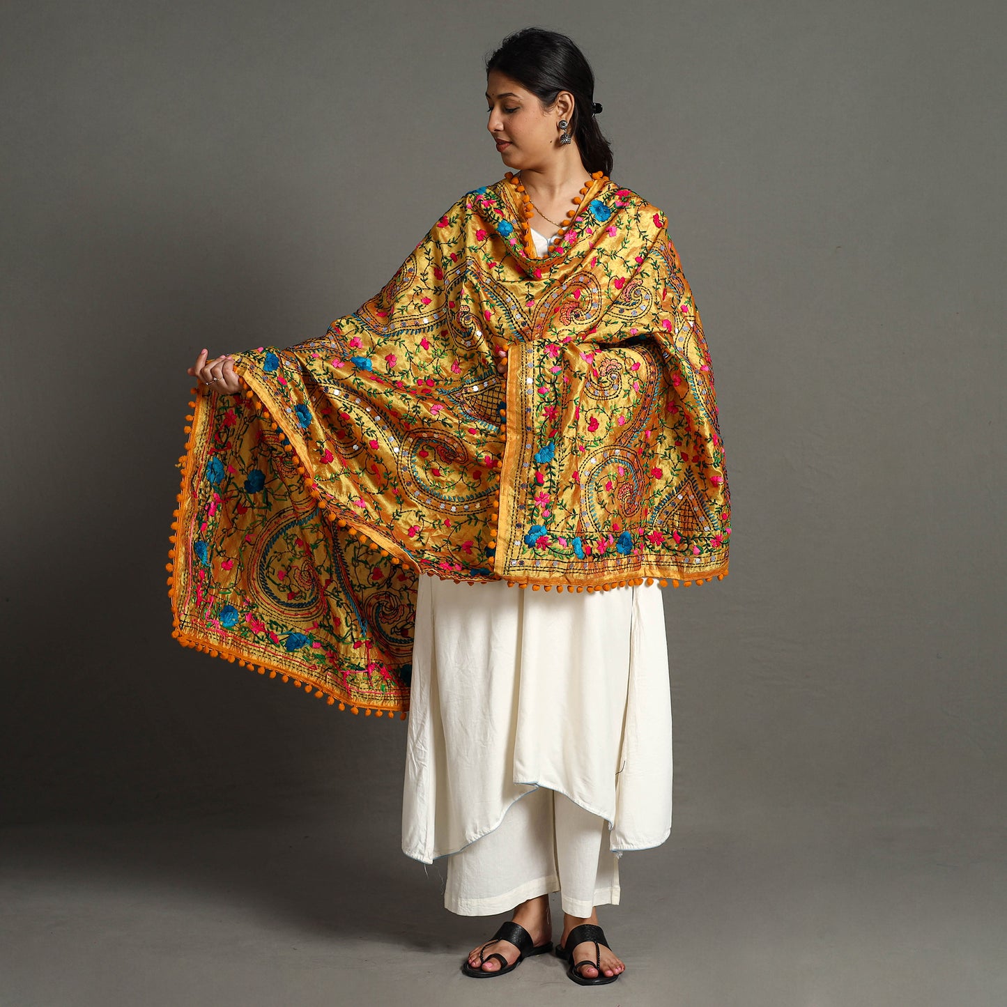 Phulkari Embroidered Dupatta