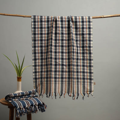Handloom Fine Cotton Checks Bath Towel  102