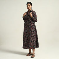 Black - Ajrakh Hand Block Printed Cotton Dress