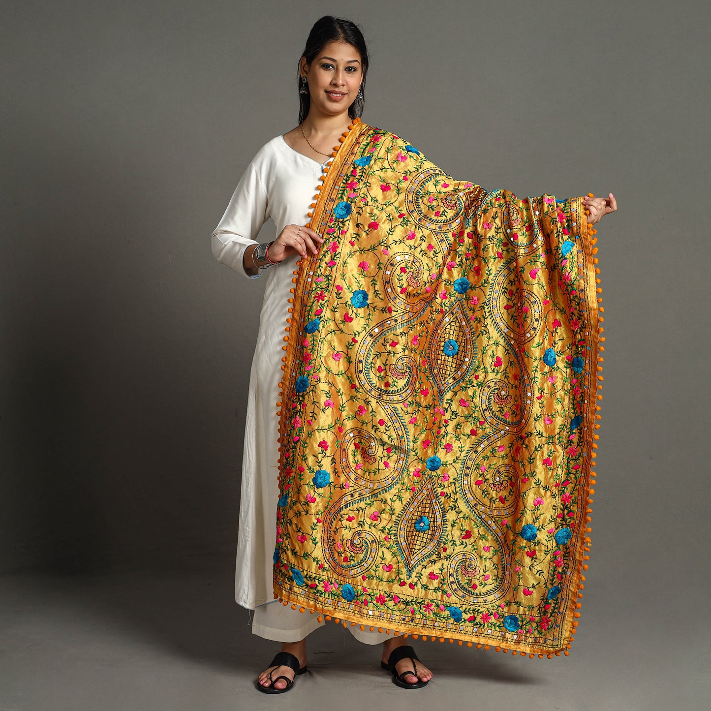 Phulkari Embroidered Dupatta