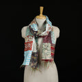 Bengal Kantha Handwork Patchwork Reversible Silk Stole 325