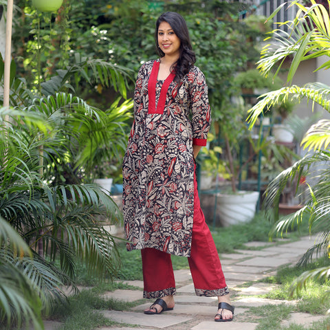 Kalamkari Kurta with Palazzo Set