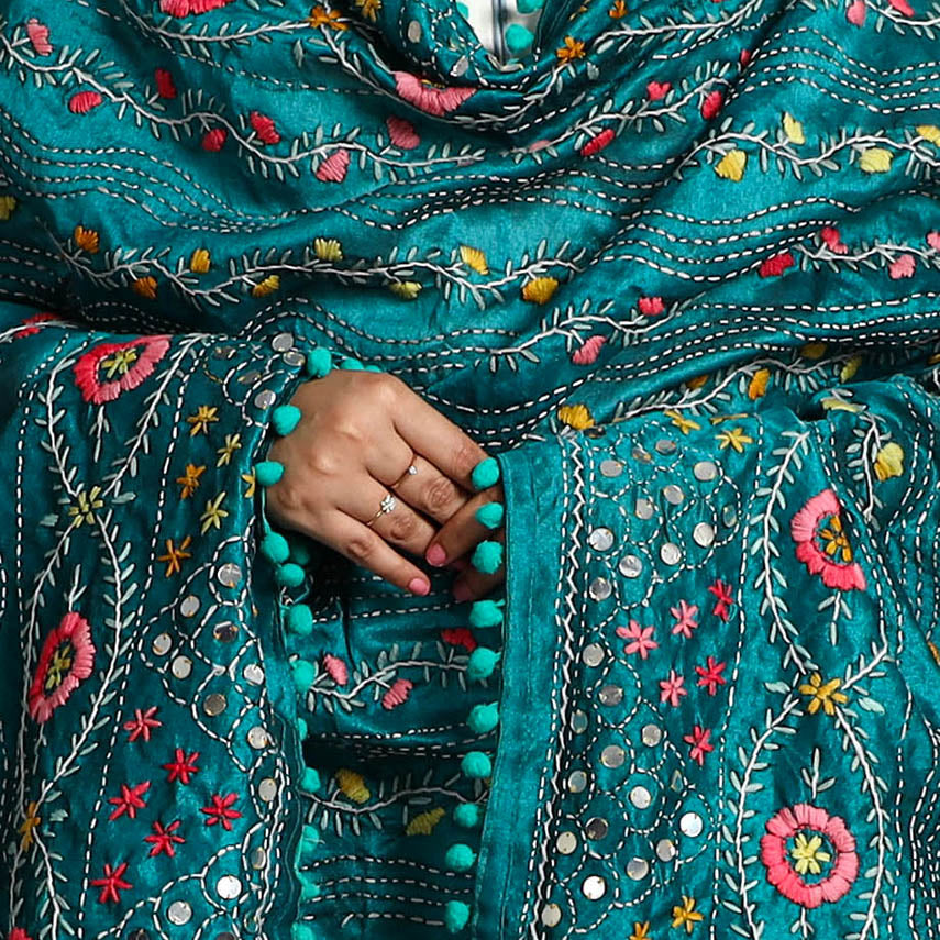 Phulkari Embroidered Dupatta