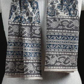 Pedana Block Print Natural Dyed Cotton Kalamkari Stole 58