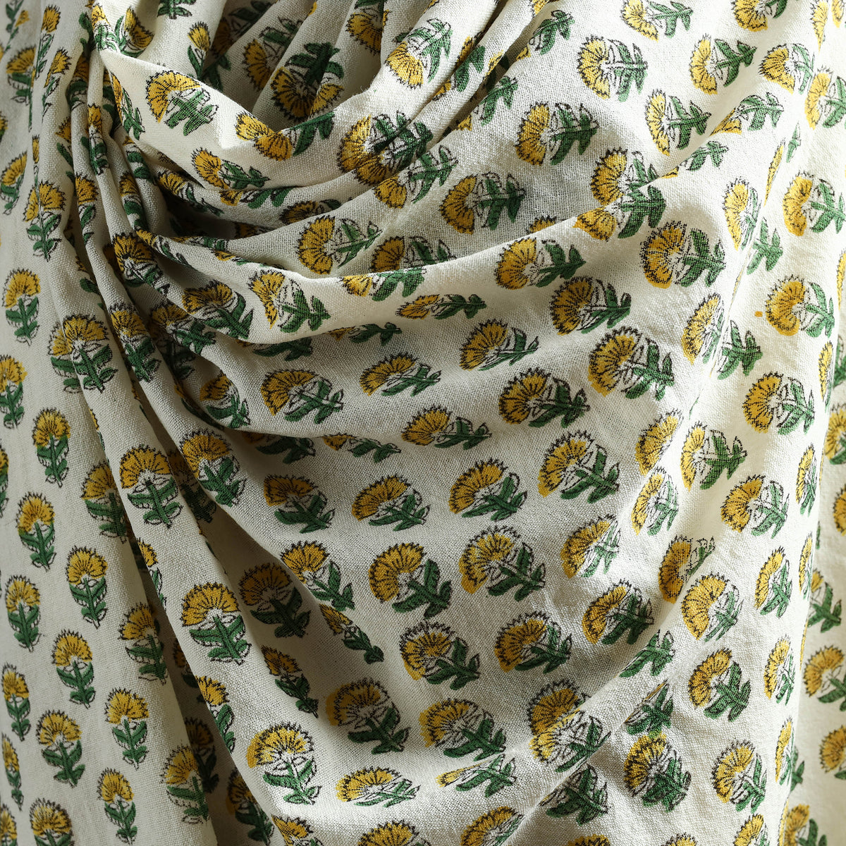 Floral Sanganeri Print Pure Merino Wool Handwoven Shawl 24