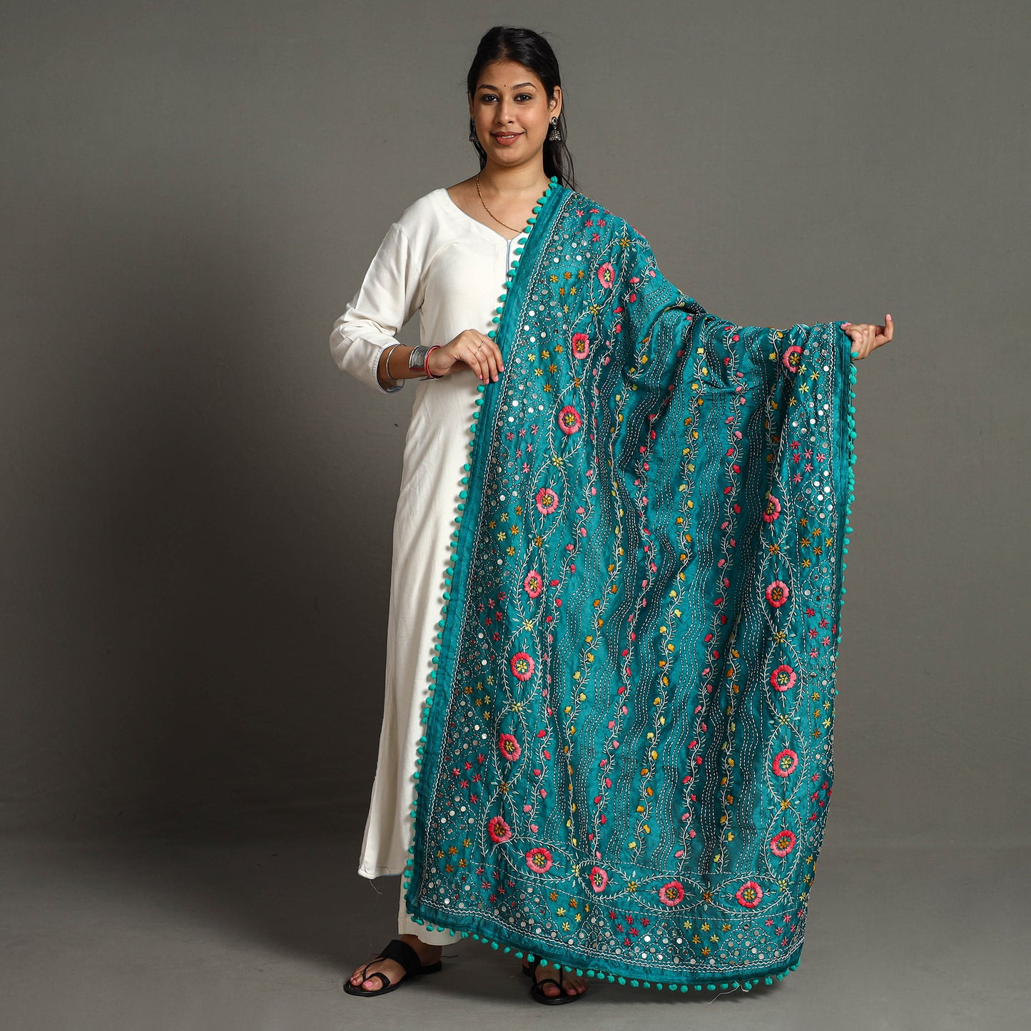 Phulkari Embroidered Dupatta