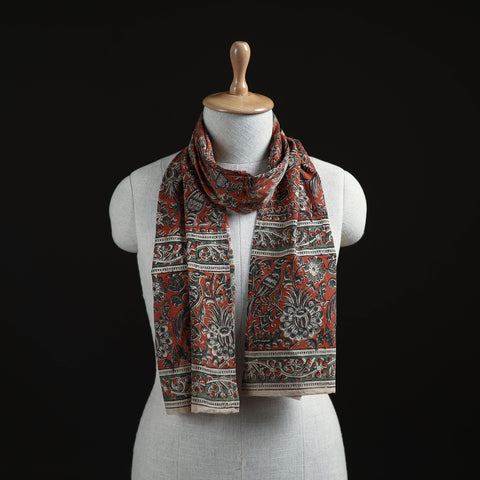 Pedana Block Print Natural Dyed Cotton Kalamkari Stole 59