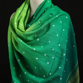 Kutch Handwoven Bandhani Merino Wool Shawl 45