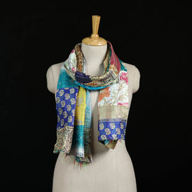 Bengal Kantha Handwork Patchwork Reversible Silk Stole 329