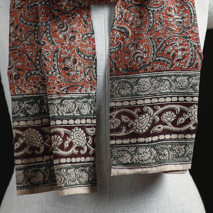 Pedana Block Print Natural Dyed Cotton Kalamkari Stole 61