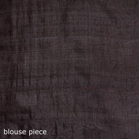 Pure Handloom Tussar Silk Saree in Bengal Hand Block Prints 05